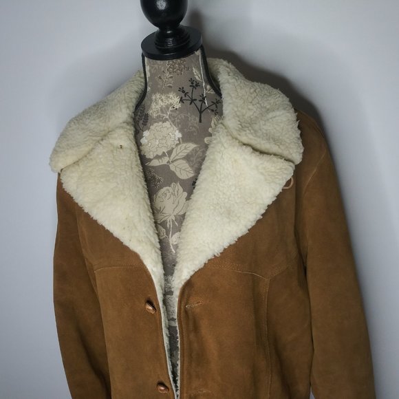 Oakton Limited Sz L Tall Leather Suede Shearling - Picture 3 of 8